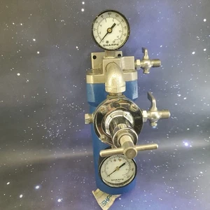 Pistola pulverizadora regulador de compresor de aire Sharpe separador de aire y agua en muy buena condición de doble salida - Imagen 1 de 14