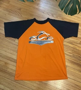 Vintage Y2K Mens Large Orange County West Coast Choppers New York Harley T-Shirt - Picture 1 of 6