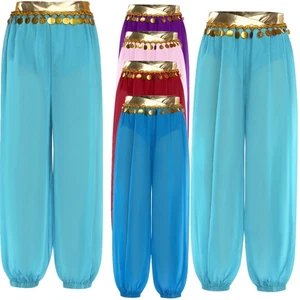 Niñas Pantalones Brillante Disfraz Carnaval Harén Pantalones Linterna Lentejuelas Baile Baile Baile de graduación - Imagen 1 de 67