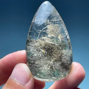 Racimo de cristal de cuarzo fantasma de 183 quilates - Inclusiones fantasma natural limpieza energética - Imagen 1 de 9