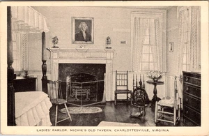 VTG. Postcard 1957-Ladies Parlor, Michie's Old Tavern Charlottesville Va. - Picture 1 of 2