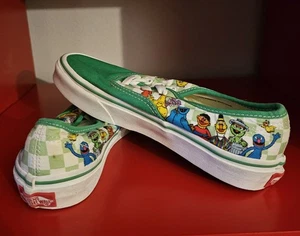 Scarpe sneakers bambino Vans Sesame Street autentiche verdi taglia 3 - Foto 1 di 7