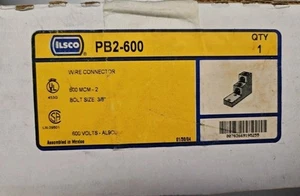 New Ilsco PB2-600 Panelboard Lug Wire Connector Range 600 MCM-2 Bolt Size 3/8" - Picture 1 of 8