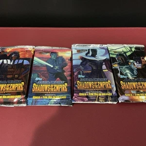 Topps Star Wars Shadows of the Empire 1996 lote (4) paquete paquetes sellados de fábrica - Imagen 1 de 2