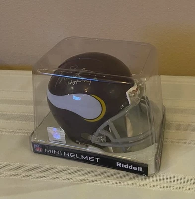 巴德·格兰特签名迷你头盔 - JSA 正品证书 - NFL 明尼苏达维京人名人堂 94 铭文 — 第 1/4 张图片