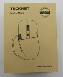 TECKNET TK-MS029 Ergonomic Wireless Cordless Mouse Black NEW - Picture 1 of 3
