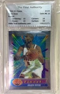 Jalen Rose RC 1994-95 Topps Finest Basketball Denver Nuggets #249 Gem Mint 10 - Bild 1 von 11