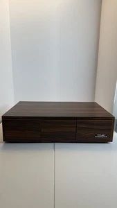 Vintage TEAC Woodgrain Cassette Tape Storage Cabinet Japan - Picture 1 of 8
