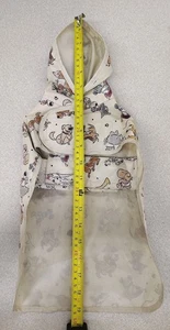 DISNEY TAILS PET APPAREL Raincoat For Dogs Size XS ALL OVER CREAM DOG PRINT EUC! - Picture 1 of 7