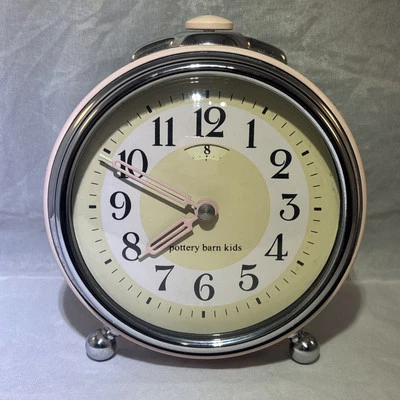 Pottery Barn Kids Pink Vintage Retro Style Alarm Clock Desk Table Nightstand - Image 1 of 4