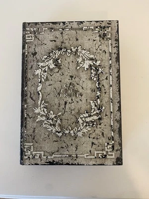 Faux Book Storage Box Felt Lined Hinged Minimalist Store Remotes Hide - Image 1 of 4