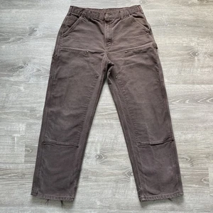 Carhartt B136 DKB Double Knee Work Pants Men's 34x32 (Fits 34x31) Distressed - Picture 1 of 12
