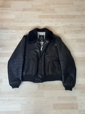 Chaqueta Militar De Colección Años 60 Cooper Flight USN Bombardero Cuero Hecha en EE. UU. 46L Foto 1 de 4