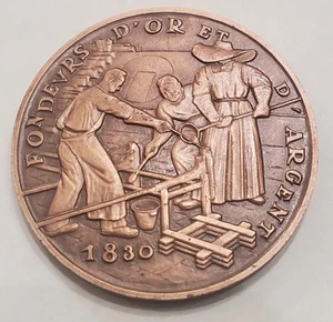 Souvenier D'une Visite A La Monnaie Paris France Bronze Medal 36mm - Picture 1 of 2