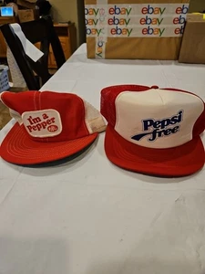 2 tapas Snapback vintage Pepsi Free & I'm A Pepper Trucker leer descripción  - Imagen 1 de 14