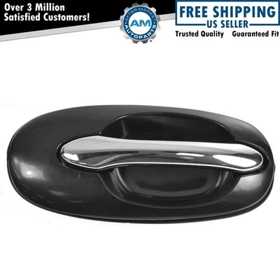 Manija de puerta exterior trasera derecha cromada y negra para Kia Sedona 2002-2005 Foto 1 de 3