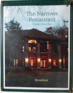The Narrows Restaurant Turkey Run Inn menu colazione anni 80? Indiana - Foto 1 di 3
