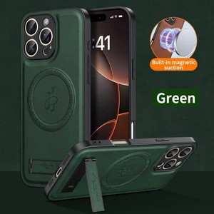 Leder Magnet Hülle Versteckter Ständer für iPhone 17 Pro Max Air 16 15 14 13 12 11 - Bild 1 von 17