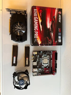 mainboard B250I+scheda video GTx1050ti + CPU G 4560 +2 moduli  8+8 gb ram DDR4  - Immagine 1 di 3