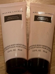 Ralph Lauren Midnight Romance 5oz Sensuous Body Moisturizer 2pc x 2.5 oz NEW Vtg - Picture 1 of 3