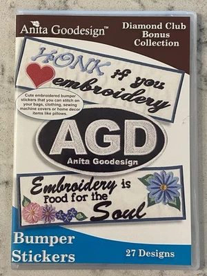 ANITA GOODESIGN BUMPER STICKER DIAMOND CLUB BONUS COLLECTION 27 DESIGNS CD - Image 1 of 2