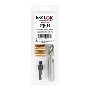 EZ-400-610 Insertos roscados para kit de instalación de madera Insertos roscados de latón 3... - Imagen 1 de 5
