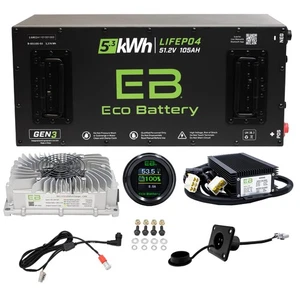 Eco Battery 51V 105Ah Lithium Battery Kit for EZGO TXT/Express | "Skinny" Style - Bild 1 von 8