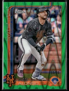 2025 Topps Chrome #136 Pete Alonso Green Raywave Refractors #/99 - Picture 1 of 2