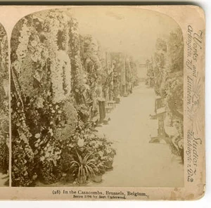 Stereoveiw Katakomben Denkmäler Brüssel Belgien 1894 Underwood Fotografie - Bild 1 von 1
