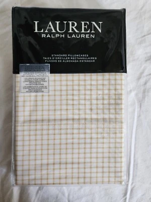 New Ralph Lauren Sloane Check Antimicrobial Standard Pillowcases - Image 1 of 4