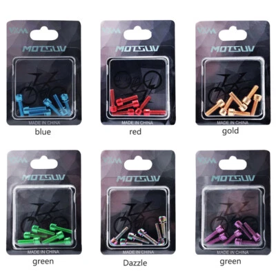 6*Stainless Steel M5*18mm Bike MTB Handlebar Steam Bolts Vertical Screws Set CNC - Image 1 of 4