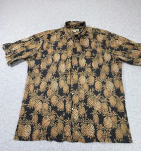 Tori Richard Shirt Mens Extra Large Pineapple Print Short Sleeve Hawaiian Button - Picture 1 of 5