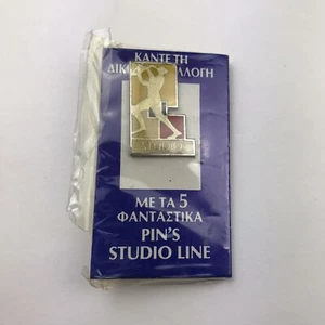 Spille Fantastiche Vintage Studio Line Uomo Suona Sassofono Spilla Bavero - Foto 1 di 2