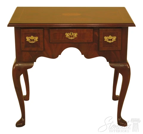 30418EC: COUNCILL CRAFTSMEN Inlaid Mahogany Small Lowboy Hall Table Cover