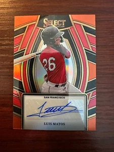 2024 Panini Select Luis Matos Red Prizm Auto # /99 Giants - Picture 1 of 2