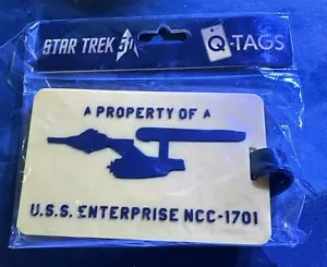 Star Trek Kofferanhänger - Q-Tag - Gepäckanhänger: Property of Enterprise - Picture 1 of 2