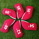 6pcs/set Neoprene Golf Club Wedge Head Covers for RH and LH 48,52,54,56,58,60