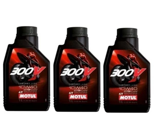 3 LITRI OLIO MOTORE MOTUL 300V 10W40 FL ROAD RACING 100% SINTETICO MOTO - Foto 1 di 1