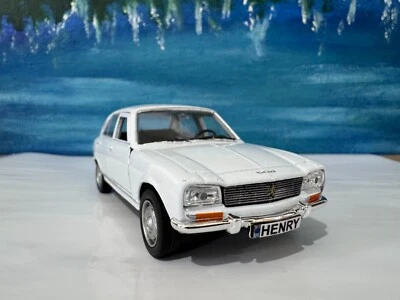 Peugeot 504 1975 coche diecast 1:34 Welly - placa de identificación personalizada regalo en caja vintage Foto 1 de 4