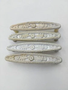 4 Allison 772 Metal Drawer Pulls Cabinet Handles Whitewashed over goldtone - Picture 1 of 5