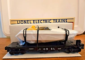Lionel 6-16661 Flachwagen mit Betriebsboot - Neu in OVP - Bild 1 von 2