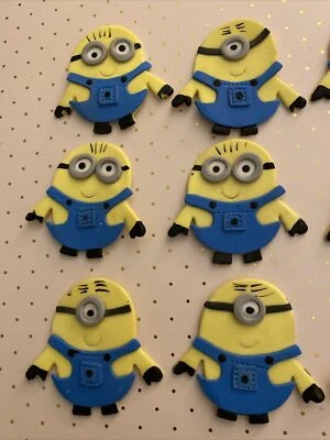 Adornos Minion / Minions de porcelana fría / Decoración de cupcakes Foto 1 de 4