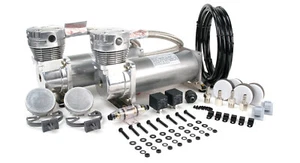VIAIR Dual 480C Pewter Constant Duty Air Compressors for Train Horns - 200 PSI - Foto 1 di 5