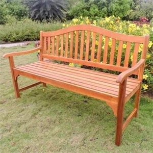 International Caravan Royal Fiji Acacia 59 in. Camel Back 3-seater Bench Stain - Picture 1 of 1