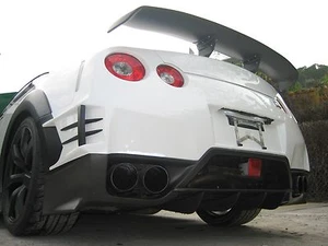 VRS style Carbon fiber rear wing spoiler fit for Nissan 08-17 GT-R GTR R35 - Picture 1 of 6