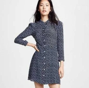 Abito camicia floreale Veronica Beard Kingsley, blu, taglia 6/8 - Foto 1 di 11