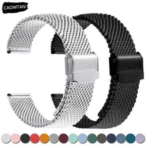 Cinturino Orologio Acciaio Massiccio Maglia Milanese Bracciale Metallo18 20 22 24mm - Foto 1 di 16