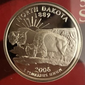*1, 2006er, Silber PP 90%, South Dakota mit Münzhalter - überprüfen Sie den Laden für mehr - Bild 1 von 5