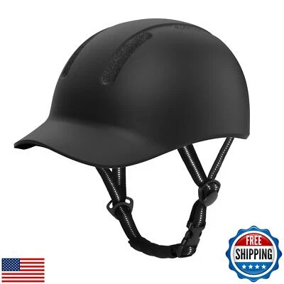 Shinmax Casco de Bicicleta Casco de Bicicleta con Visera Larga Seguro Tira Reflectante Comf Foto 1 de 4