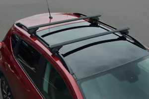 Noir Cross Barres Pour de Toit Toyota rav4 (2006-12) 100KG Verrouillable - Picture 1 of 5